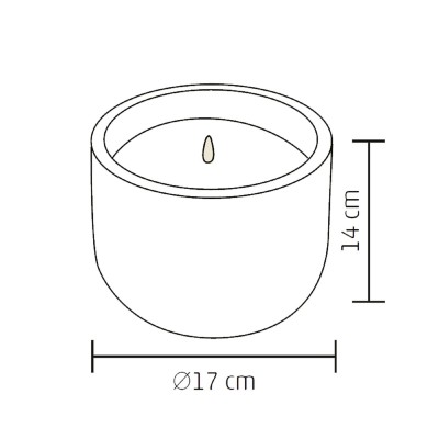 Candela piatra LED, Ø17x16 cm - CDL 17